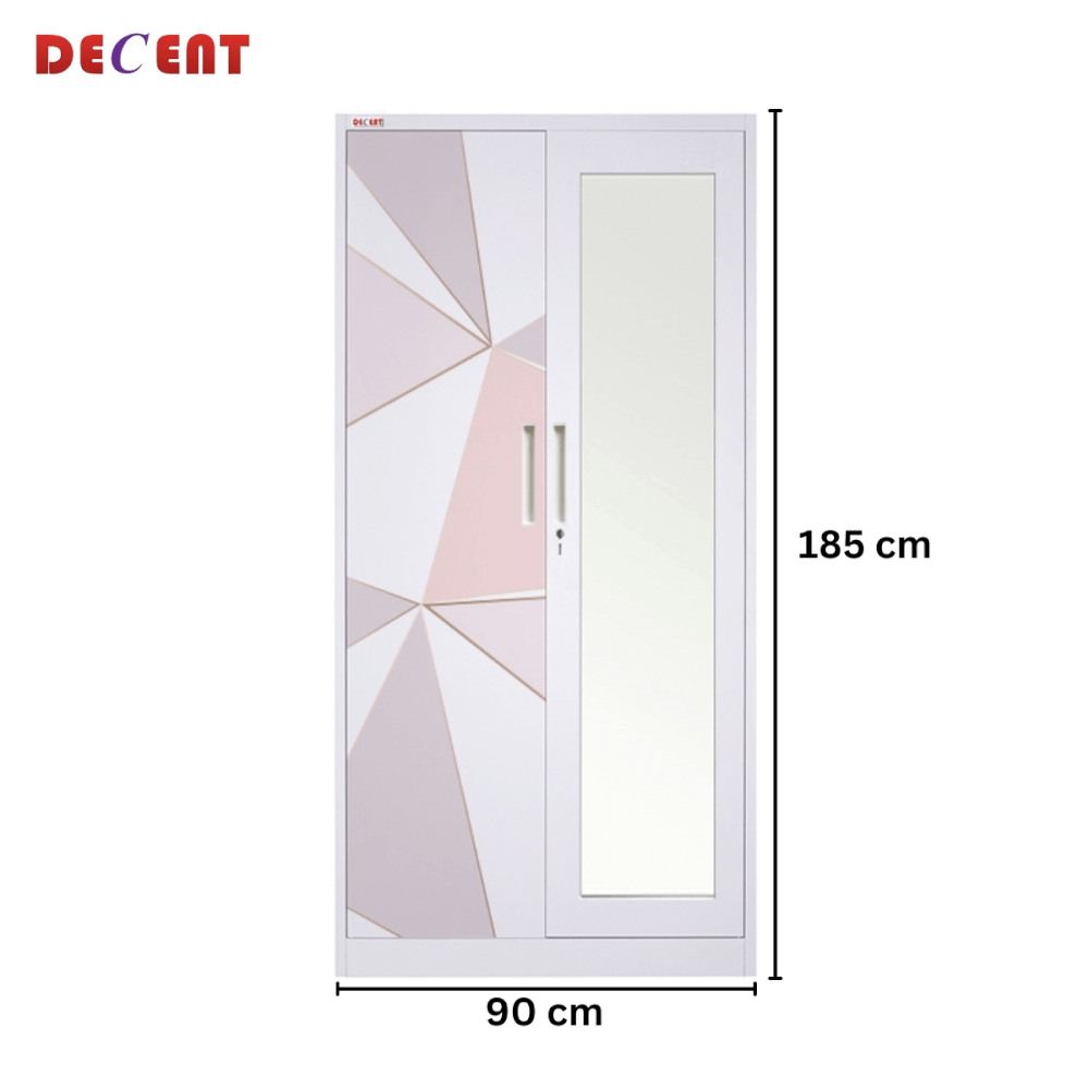 ตู้เสื้อผ้า บานเปิด 2 ประตู DECENT ลาย PINKY 90ซม.